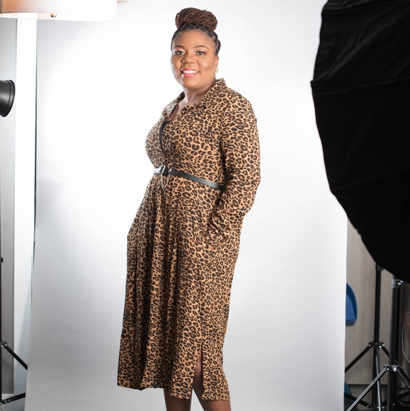 Like new Time and Tru animal print dress 👗 - Picture 5 of 6